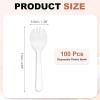 METALLIXITY Disposable Plastic Spork (11cm / 4.3") 100Pcs, Clear view 2