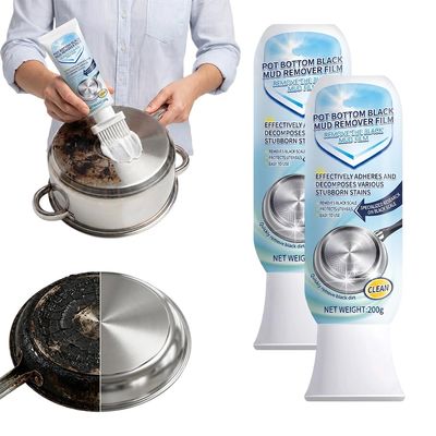 TAQIYEZ Remove Black Seaweed Mud Film For Pots, 2026 Heavy Duty Cookware Cleaner for Burnt Grease and Stains, Powerful Kitchen Degreaser for Stainless Steel Ceramic, Glass and Iron Pans, 2pcs