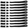 Obuyke 10pcs Black Nylon Cane Wrist Bands with Stainless Iron Clip Holder, Anti Lost Walking Stick Lanyard for Canes and Walking Sticks, Secure Attachment Wrist Strap Design for Hiking view 1