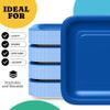Party Solids 9" Dark Blue Square Plates Disposable Party Plates 50 Pcs Heavy Duty Dark Blue Square Paper Plates Heavy Duty 350 GSM For Picnics, Party's, Dinners, Desserts, Birthdays & Everyday view 4