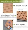 Elevated Waterproof Teak Shower Mat, Non-Slip Solid Wood Bath Mat for Showers & Bathtubs, Perfect for Indoor/Outdoor Use, Stylish & Durable Design view 4