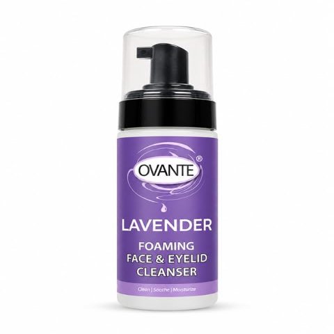 OVANTE Lavender & Tea Tree Oil Eyelid Foaming Cleanser Hypoallergenic Lid&Lash Demodex MGD Stye 165 ml