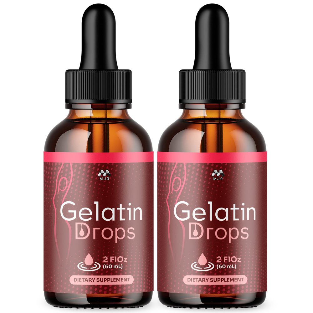 (2 Pack) Gelatin Drops, Official Gelatin Supplement Formula (60 Servings)