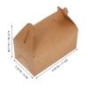 FOYTOKI Candy Treat Boxes Small Reusable 24pcs with Handle Brown Kraft Paper Party Favor Boxes Easy Carrying Festive Gift Packaging for Birthday and Parties view 2