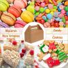FOYTOKI Candy Treat Boxes Small Reusable 24pcs with Handle Brown Kraft Paper Party Favor Boxes Easy Carrying Festive Gift Packaging for Birthday and Parties view 3