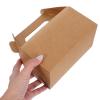 FOYTOKI Candy Treat Boxes Small Reusable 24pcs with Handle Brown Kraft Paper Party Favor Boxes Easy Carrying Festive Gift Packaging for Birthday and Parties view 4