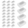 Vaguelly 50pcs Kraft Paper Soap Boxes with Window and Lid, Elegant White Paper Packaging Boxes for Jewelry and Candy, for Gifting Occasions and Daily Storage view 1