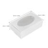 Vaguelly 50pcs Kraft Paper Soap Boxes with Window and Lid, Elegant White Paper Packaging Boxes for Jewelry and Candy, for Gifting Occasions and Daily Storage view 2