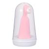 SOESFOUFU Silicone Toothbrush with Three-Sided Design and Soft Bristles, Finger Sleeve Toothbrush for Newborns, Gentle Tongue and Teeth Cleaning Tool in Pink view 1