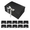 FOYTOKI 20pcs Black Paper Gift Boxes with Ribbon Bowknot for Scarves and Shirts, Premium Sturdy Multievent Usability, for Party Favor and Shower Packaging view 1