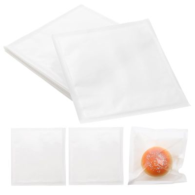 Levemolo Bread Bags Convenient Household Bread Accessory 50pcs White with Window Design Paper and Non-stick Feature for Weddings and Graduation Parties