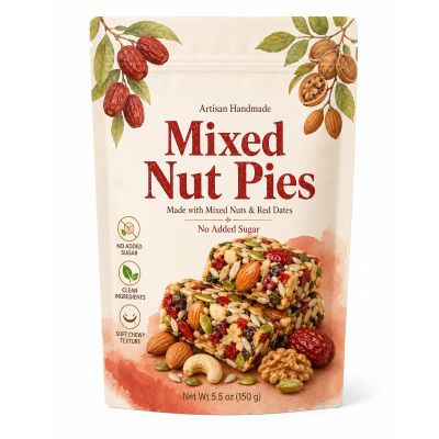 Mixed Nut Pies, Assorted Handmade Style Square Pieces, 150g (1)
