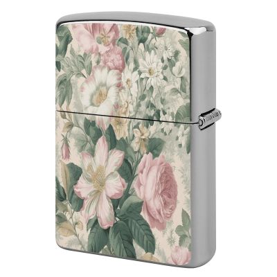 Peach and White Lighter Case Cover Metal Lighter Case
