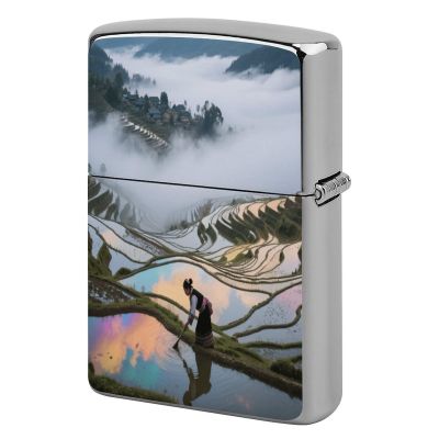 Hani Terraces and Sea of Clouds Lighter Case Cover Metal Lighter Case