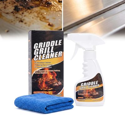 Fast-Acting Heavy-Duty Grill Degreaser Spray, Multi-Surface Grease Cleaner, Heavy Duty Grill Cleaner Spray All Purpose Heavy Oil Cleaning Agent for Barbecue Grills (1Pcs)