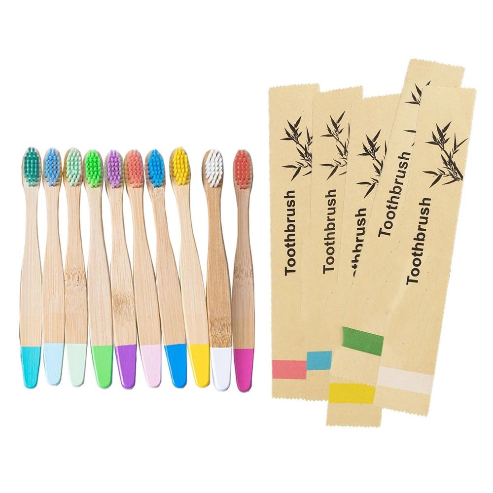 VNIWKDLERE 10/20/50/100/150 Pcs Children's Toothbrush Soft Fiber Bristles Friendly(150Pcs Mix Colors)