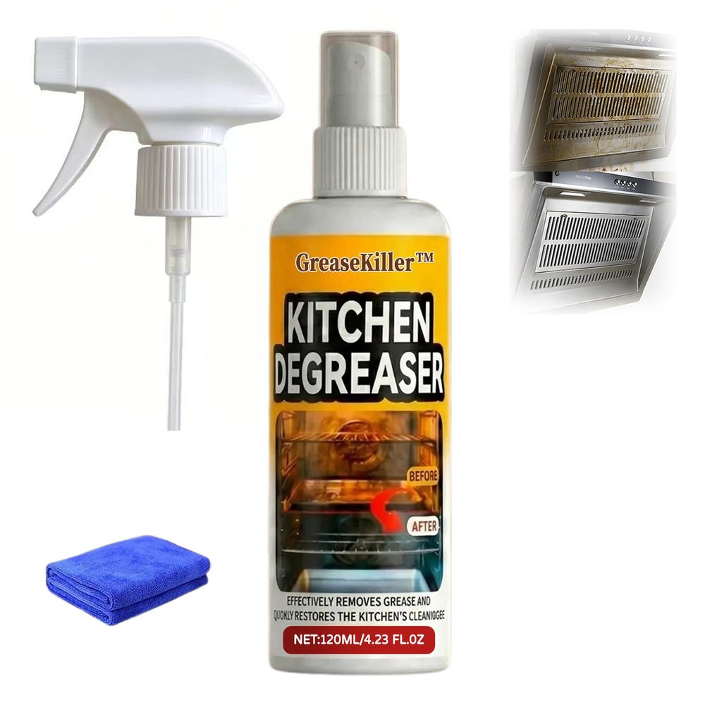 FKMEE GreaseKiller BBQ Grill Cleaner Spray, Heavy Duty Degreaser (1)