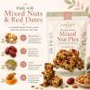 Mixed Nut Pies, Mixed and Nut Snack Squares, Soft Chewy Snack with Walnuts, Almonds & Seeds, Tea Time and Office, Resealable Bag, 8.8 oz (1, 1) view 4