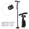 Folding Walking Cane with Dual Handle, Adjustable Height Walking Stick, Aluminum Alloy Mobility Aid with Pivoting All-Te view 2