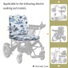 Xorudoydet Blue Palm Tree Island Print Universal Mobility Scooter Seat Cover, Elastic Band & Adjustable Buckle, Washable Seat Protector for Wheelchair Mobility Scooter, Easy Install view 2