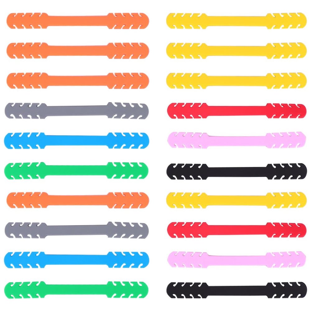 Toyvian Adjustable Mask Strap Extenders Flexible 20 Pcs Silicone with Four Gears Non-Slip Surface Color for Ear-Band and Head-Mounted Masks for Outdoor Use
