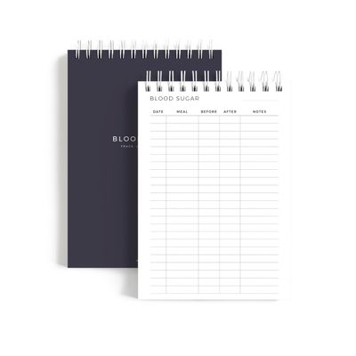 Blood Sugar Tracker Notepad, Before & After Meal Glucose Log