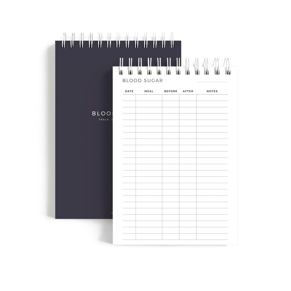 Blood Sugar Tracker Notepad, Before & After Meal Glucose Log