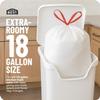 Heavy-Duty Trash Bags 36 count, 18 Gallon White, Ultra Thick Drawstring Garbage Bags Leak-Resistant for Home & Commercial Use, Big Trash Bags, Made in USA view 2