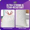 Heavy-Duty Trash Bags 36 count, 18 Gallon White, Ultra Thick Drawstring Garbage Bags Leak-Resistant for Home & Commercial Use, Big Trash Bags, Made in USA view 4