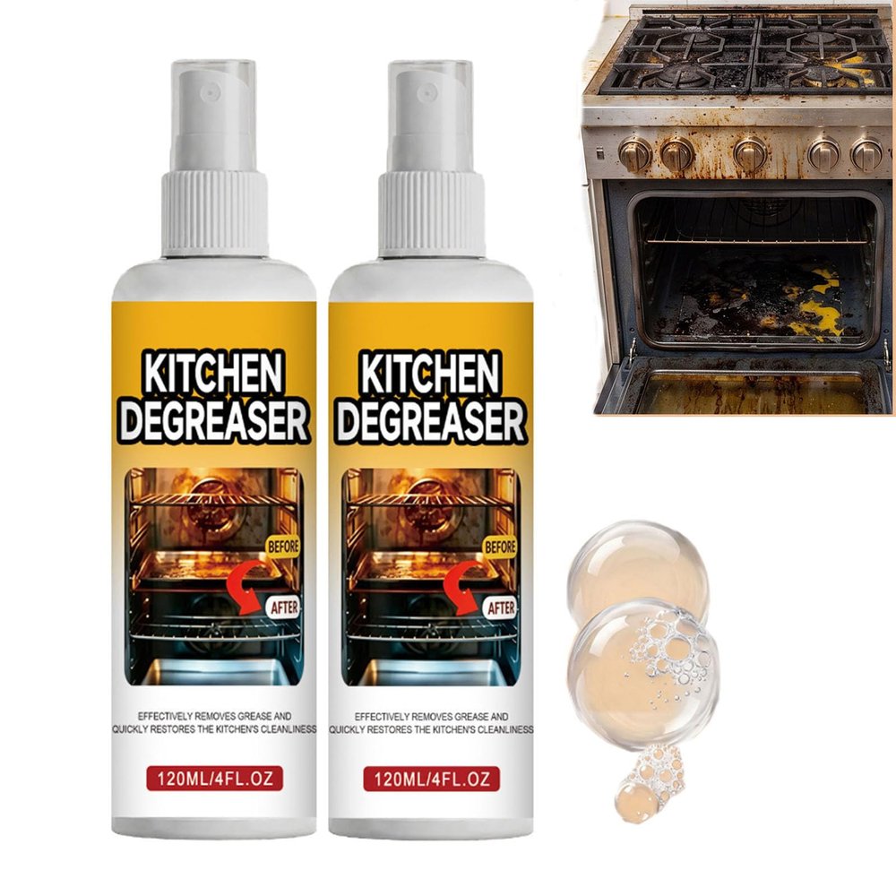 Kitchen Degreaser Spray Grill Cleaner For Ovens Grates Range Hoods 120ml