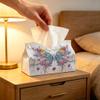 Large Diamond Painting Tissue Box Cover for Adults - DIY Diamond Art Tissue Box Kit with PU Leather Storage Holder,Home Decor Craft Gift for Women,9.4x6.3x5.1 Inches(Ornate Floral Big Butterfly) view 2