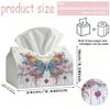 Large Diamond Painting Tissue Box Cover for Adults - DIY Diamond Art Tissue Box Kit with PU Leather Storage Holder,Home Decor Craft Gift for Women,9.4x6.3x5.1 Inches(Ornate Floral Big Butterfly) view 4