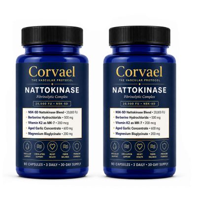 Ionix Labs Corvael Nattokinase 20000 Fu, Corvael Nattokinase Fibrinolytic Complex, Gluten Free, Non-GMO, for Daily Wellness Support (2pcs)