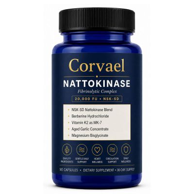 Ionix Labs Corvael Nattokinase 20000 Fu, Corvael Nattokinase Fibrinolytic Complex, Gluten Free, Non-GMO, for Daily Wellness Support (1pc)