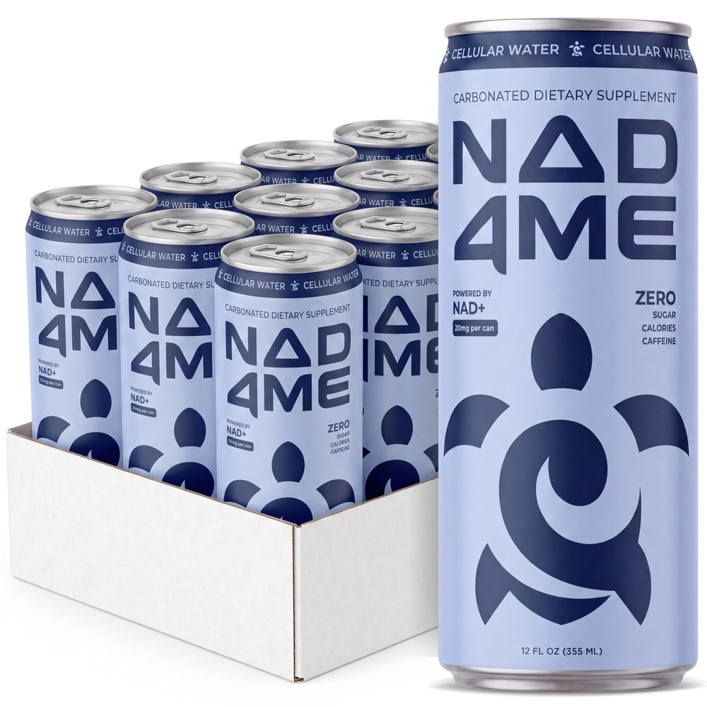 NAD4Me Cellular Energy Water, Zero Sugar, Zero Caffeine, 12 pack