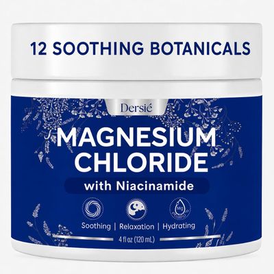 Dersie Magnesium Chloride Relief Cream -Magnesium Cream with Niacinamide and 12 Ingredients for Joints, leg, Foot Fast Acting Cooling Formula, Hydrating & Soothing for Men, Women & Kids (4 fl oz)
