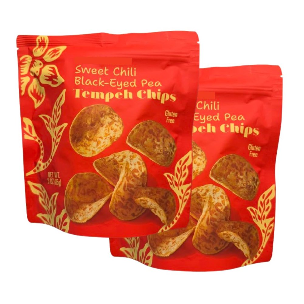 Trader Sweet Chili Black-Eyed Pea Tempeh Chips, Gluten Free 3 oz (85g) - 2 PACK