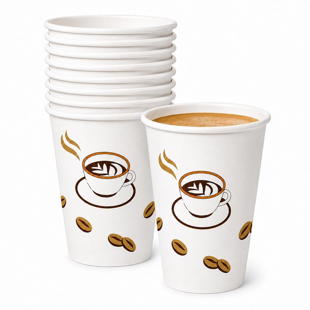 King Zak 16 oz Paper Hot Cups, 50 Count Disposable Coffee Cups