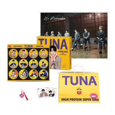 BTS Jin Special Edition Tuna 12-Pack Gift Set Limited Collectible Cans + 2 Stickers, High-Protein Korean Light Standard Flavor, Official K-Pop Merchandise, Premium Gift Box (150g x 12)BTS Jin Special Edition 12-Pack Gift Set Limited Collectible C