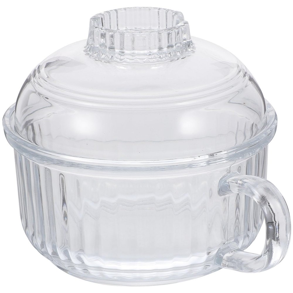 Gadpiparty Japanese Style Glass Bowl with Lid Scratch Resistant Oven Safe Noodle Soup Bowl for Microwave Use and Everyday Home Dining