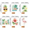 60 PCS Edible Tropical Aloha Luau Cupcake Toppers Palm Tree Hibiscus Flower Flamingo Pineapple Surfboard Cupcake Picks for Summer Hawaiian Theme Tropical Luau Birthday Party Cake Decorations Supplies view 2