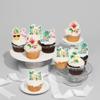 60 PCS Edible Tropical Aloha Luau Cupcake Toppers Palm Tree Hibiscus Flower Flamingo Pineapple Surfboard Cupcake Picks for Summer Hawaiian Theme Tropical Luau Birthday Party Cake Decorations Supplies view 3