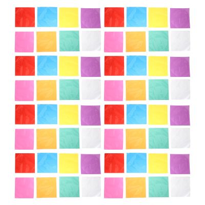 CALLARON 90pcs Colored Cellophane Sheets Square Cellophane Material Easy to Cut and Glue for DIY Arts Crafts Gift Wraps and Window Decorations