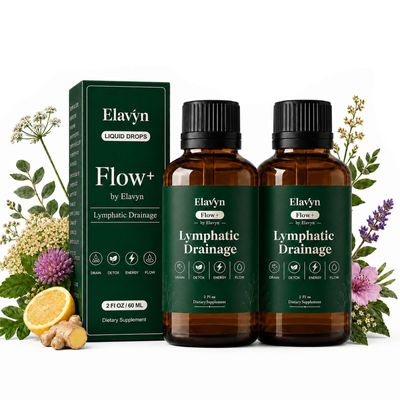 Ionix Labs Elavyn Lymphatic Drainage, Flow+ by Elavyn 6-in-1 Plant-Based Botanical Blend (2pcs)