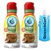 Liquid Coffee Creamer 2 Pack (32 fl oz) with Quenchcurl Collapsible Travel Bottle Smooth & Creamy Coffee Creamer for Home, Office, and On-the-Go Non-Dairy Liquid Creamer Set - Hazelnut Sugar-free view 1