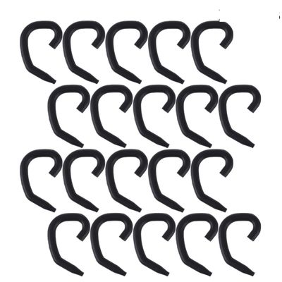 JOINPAYA 20pcs Silicone Mask Earhooks Ear Protective Mask Hangers for Keep in Place and Prevent Ear Comfortable Black Hooks for Hanging Accessories