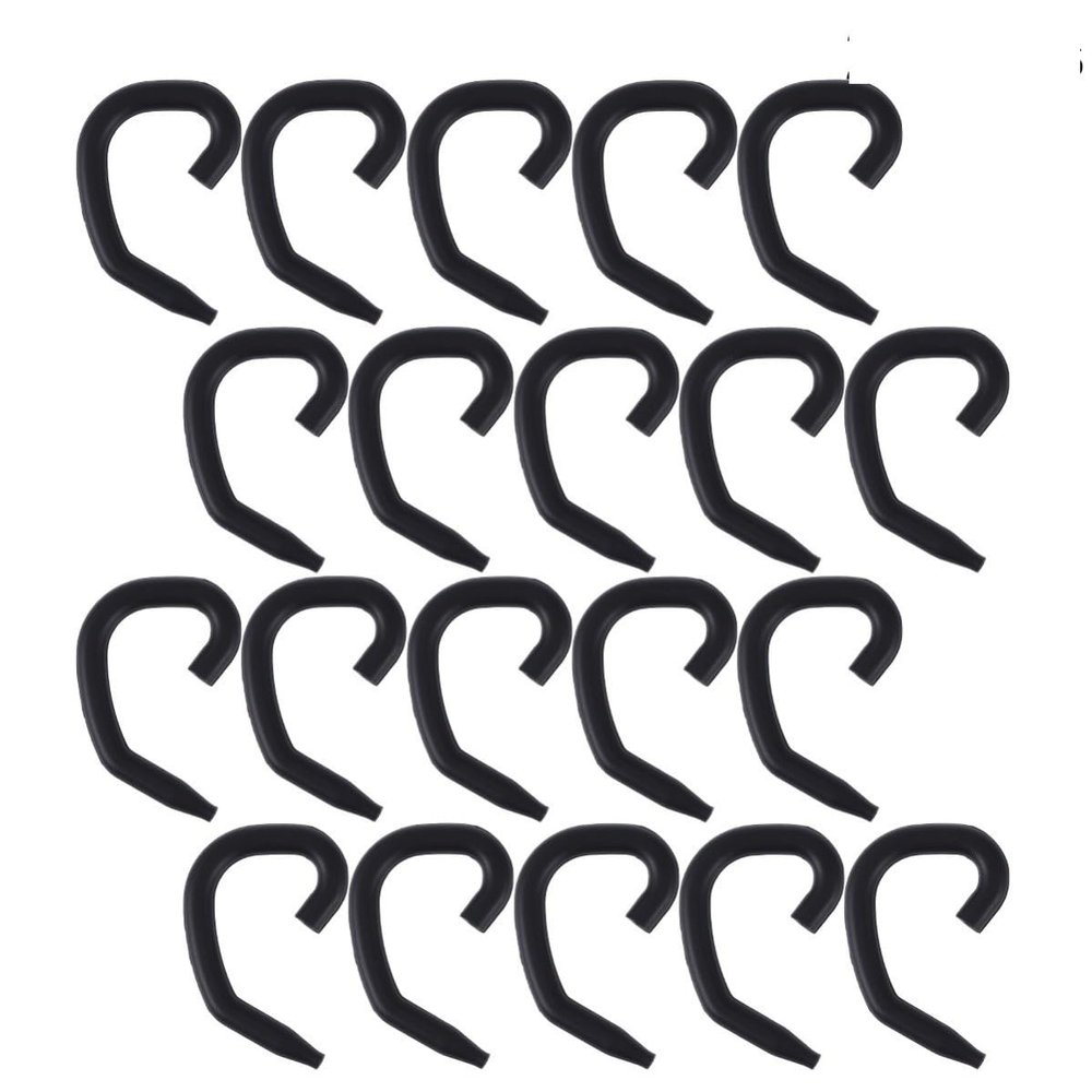 JOINPAYA 20pcs Silicone Mask Earhooks Ear Protective Mask Hangers for Keep in Place and Prevent Ear Comfortable Black Hooks for Hanging Accessories