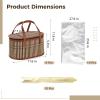 6 Set Empty Gift Baskets with Handles, Woven Storage Basket Kit, Clear Bags, Bows, Cards Included, Bulk Wrapping Baskets for Birthday, Shower, Housewarming, Holiday view 2