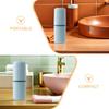 KHBUAB Portable Toothbrush Travel Case with Double-layer Structure and Upper and Lower Compartments, Wear-resistant Plastic Toothbrush Holder for Daily Use and Bathroom, Small Travel view 3
