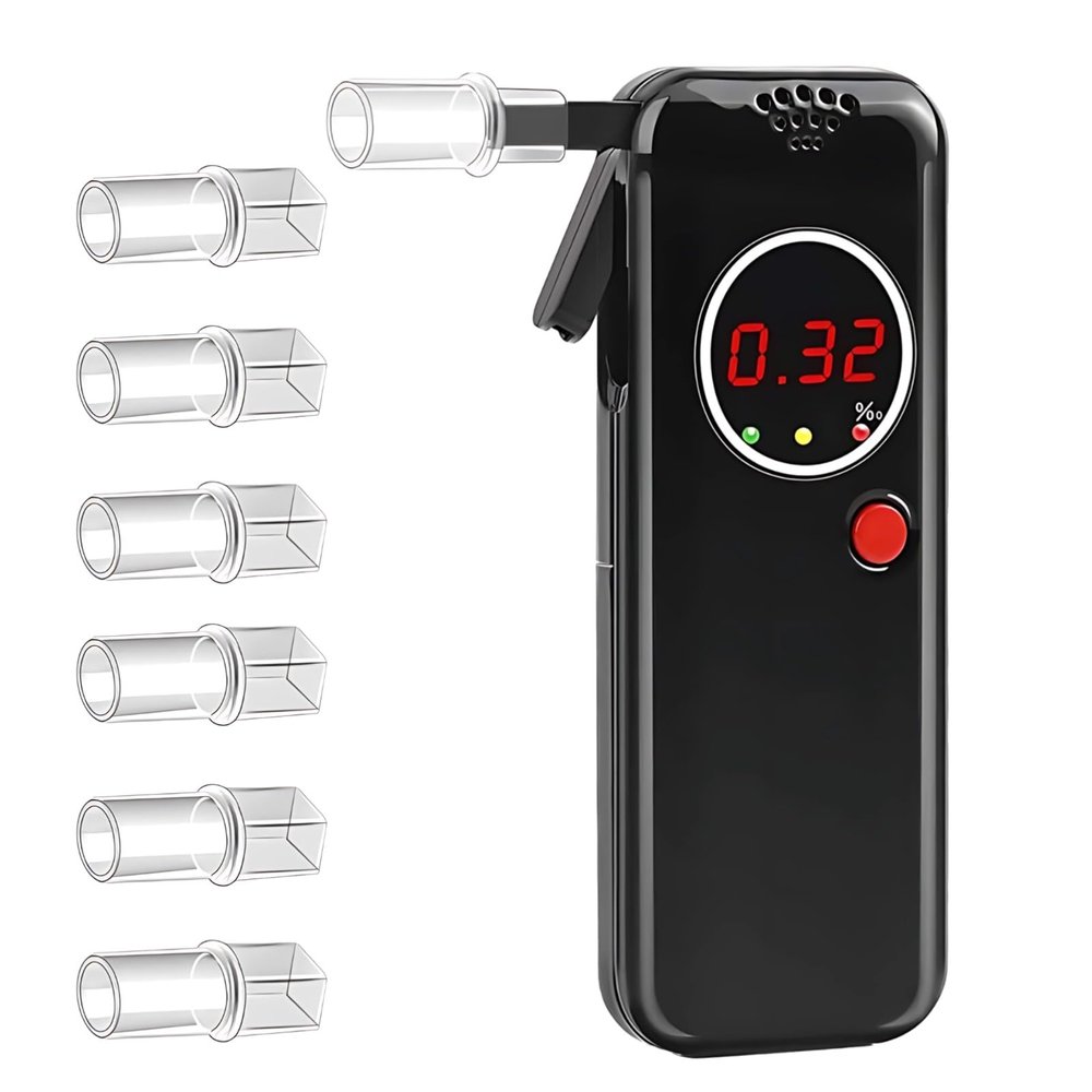 Breath Meter for Ketosis, Breath Ketone Meter with LED Display, Handheld Design, Multiple Replaceable Mouthpieces Included, Portable Liquor Tester